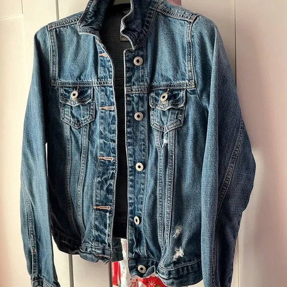 ABERCROMBIE KIDS BLUE JEANS JACKET SIZE XL/16 - Picture 3 of 4